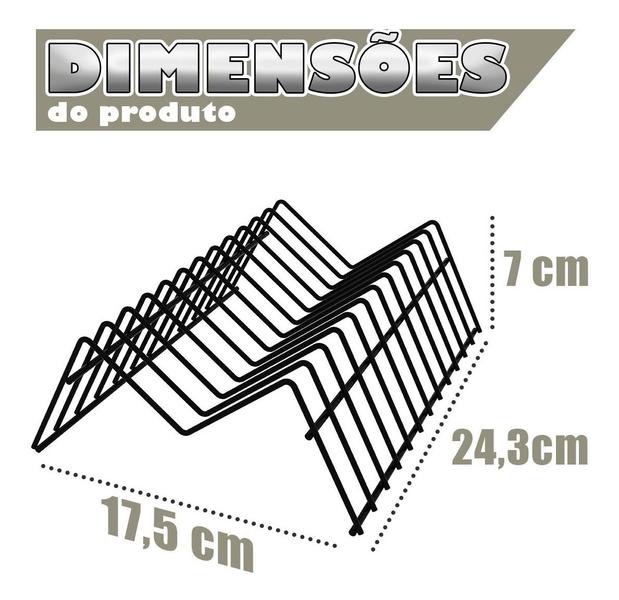 Imagem de Organizador Armário Cozinha Suporte Para Pratos Vertical