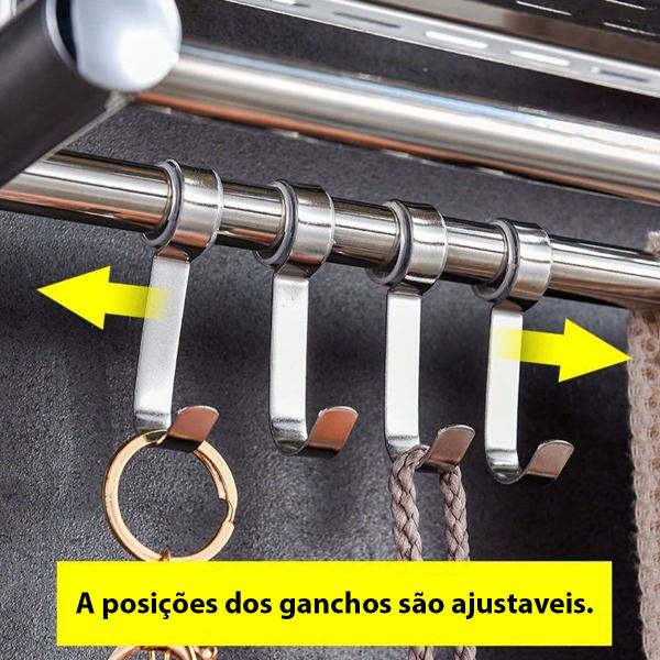 Imagem de Organizador Banheiro Cozinha Multiuso Aço Inox Porta Tempero Shampoo Sabonete Condicionador Suporte Decoraçao Casa