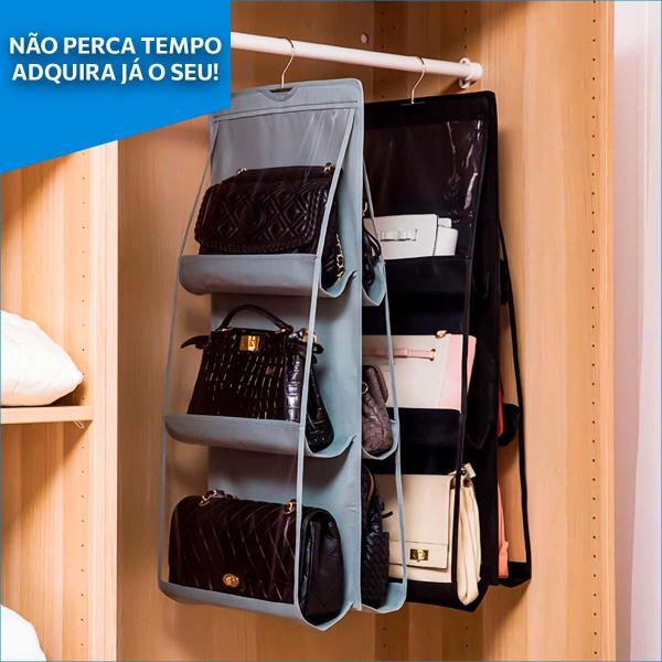 Imagem de Organizador Cabide Bolsas Separador 6 Divisórias Prateleira