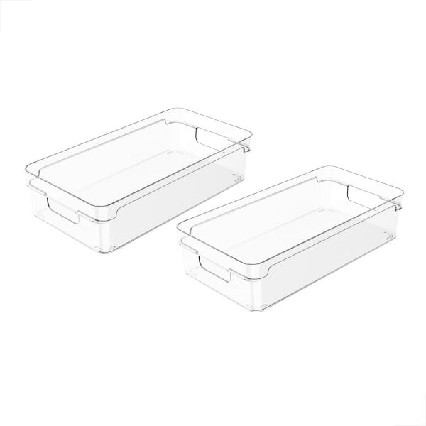 Imagem de Organizador clear 30x15x7cm cozinha armario natural ou