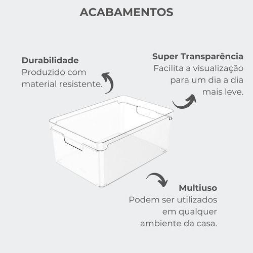 Imagem de Organizador Clear Armário Multiuso Cozinha Dispensa Natural