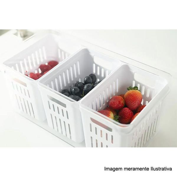 Imagem de Organizador Clear Fresh com 3 Cestos 5L Natural OF750NT - Ou