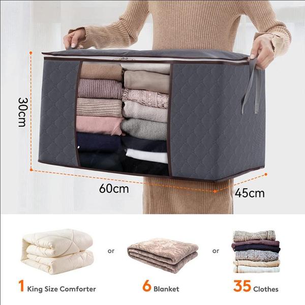 Imagem de Organizador closet guarda roupa 84 litros portatil armazenamento multiuso grande