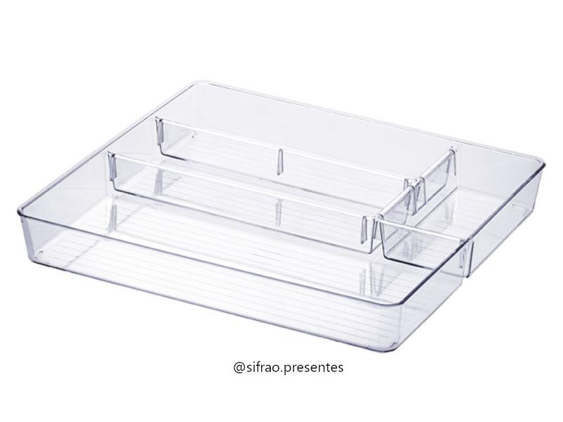Organizador com divisórias de acrilico 39 x 34 x 5,5 cm Diamond - Paramount Imagem de Organizador com divisórias de acrilico 39 x 34 x 5,5 cm Diamond