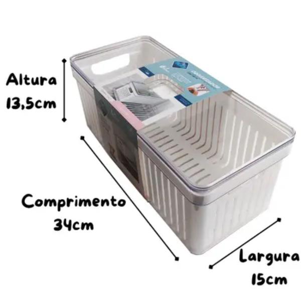 Imagem de Organizador de Alimentos e Frutas 6,8 Litros 33 Cm Com Cesta