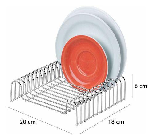 Imagem de Organizador De Armario 12 Pratos Cromado Organizare Future