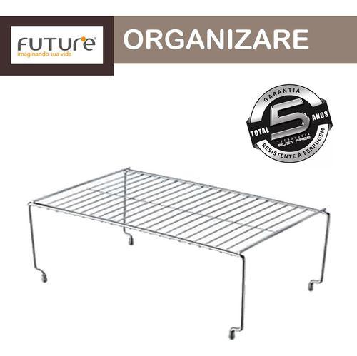 Organizador De Armario Componivel 44 Cm Prateleira Aramada - Future Industria Metalurgica L Imagem de Organizador De Armario Componivel 44 Cm Prateleira Aramada