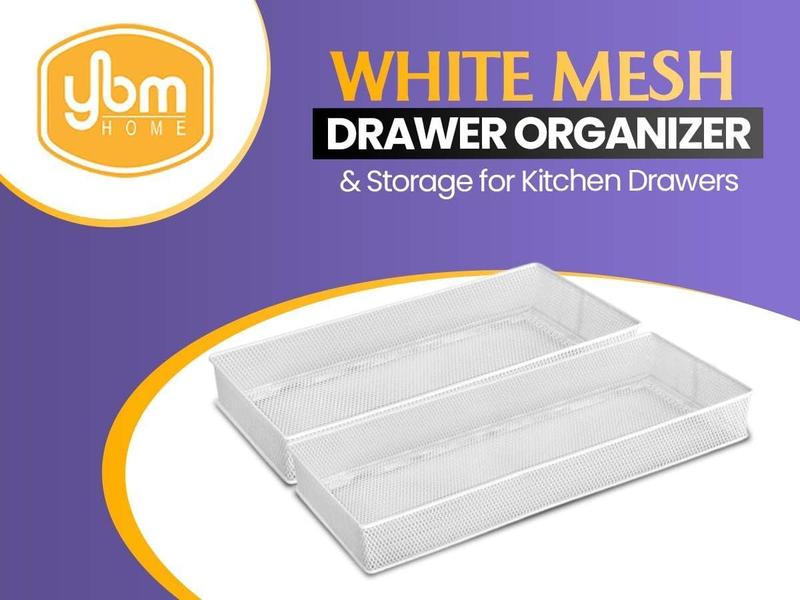 Imagem de Organizador de armário de gavetas YBM HOME Silver Mesh 1594