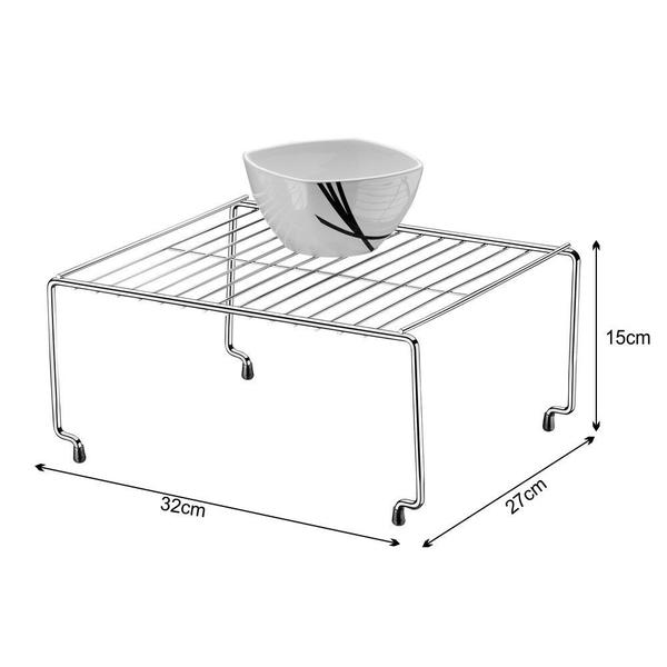 Imagem de Organizador De Armário E Prateleira Componível 32cm - Cromado