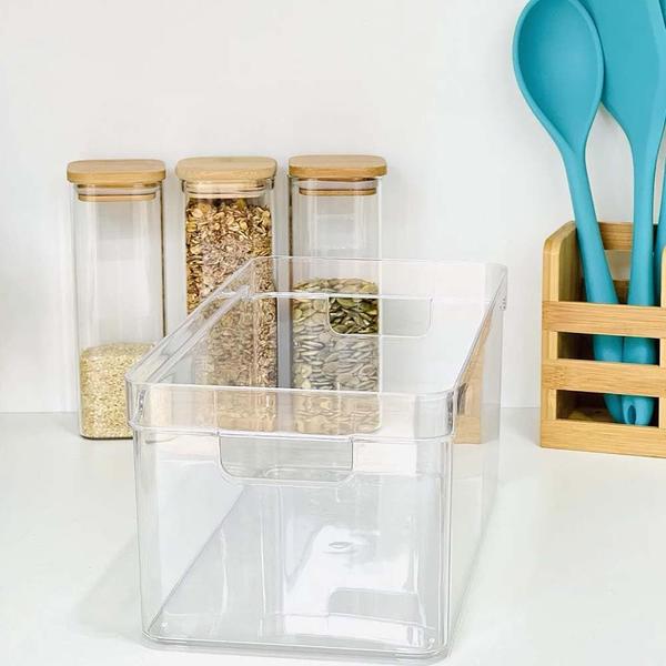 Imagem de Organizador De Armários 6,8 Litros Clear 37 x 15 x 13cm - Natural