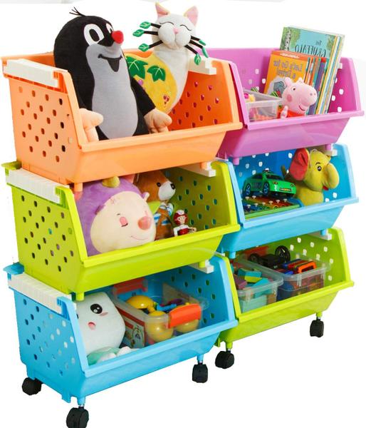 Imagem de Organizador de armazenamento de baús de brinquedos MAGDESIGNER Kids com 6 cestos