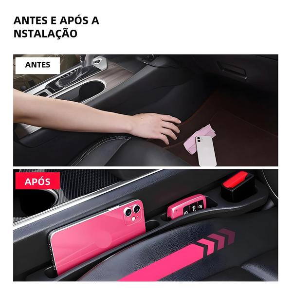 Imagem de Organizador de Assento de Carro com 2 Caixas de Armazenamento