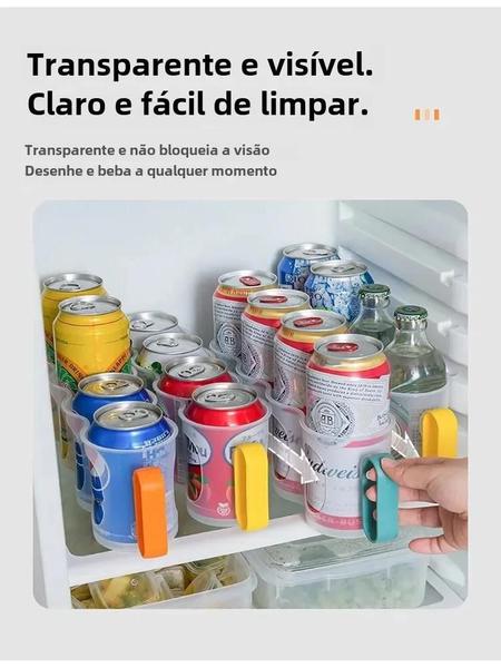 Imagem de Organizador de Bebidas para Refrigerador - Porta-Latas e Garrafas - Com Alça