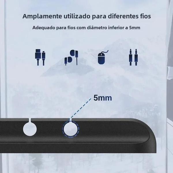 Imagem de Organizador de Cabos USB de Silicone - Suporte para Fios e Gerenciamento de Cabos