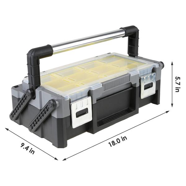 Imagem de Organizador de caixas de ferramentas Olympia Tools Portable Plastic de 18 polegadas