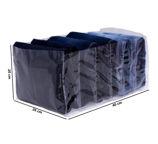 Organizador de Calça Jeans Transparente Kit com 2 Peças - Kit Vb Home Imagem de Organizador de Calça Jeans Transparente Kit com 2 Peças
