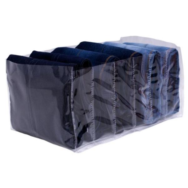 Organizador de Calça Jeans Transparente Kit com 2 Peças - Kit Vb Home Imagem de Organizador de Calça Jeans Transparente Kit com 2 Peças