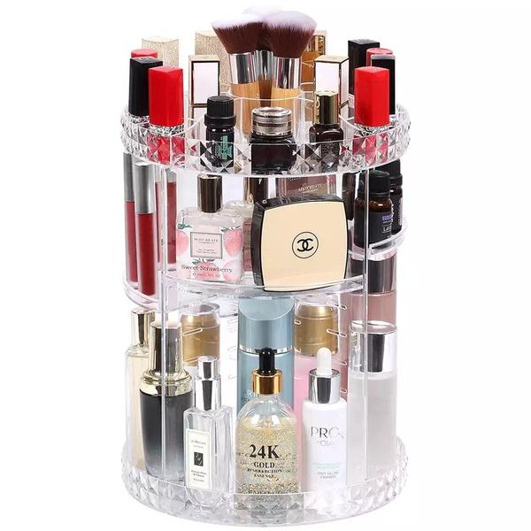 Organizador De Cosmético Maquiagem Acrílico Giratório 360º G - Totestore Imagem de Organizador De Cosmético Maquiagem Acrílico Giratório 360º G