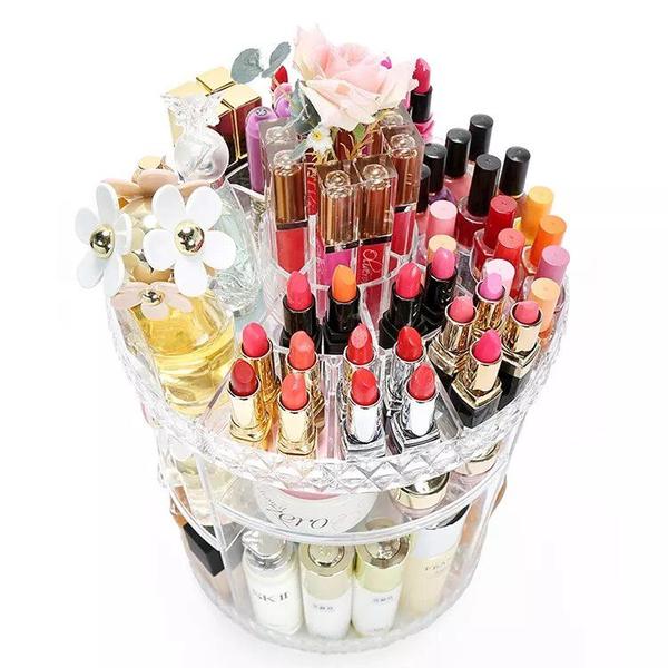 Organizador De Cosmético Maquiagem Acrílico Giratório 360º G - Totestore Imagem de Organizador De Cosmético Maquiagem Acrílico Giratório 360º G