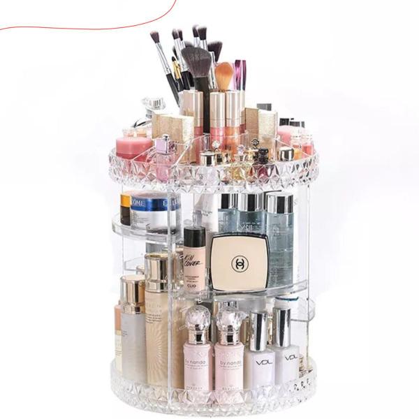 Organizador De Cosmético Maquiagem Acrílico Giratório 360º G - Totestore Imagem de Organizador De Cosmético Maquiagem Acrílico Giratório 360º G