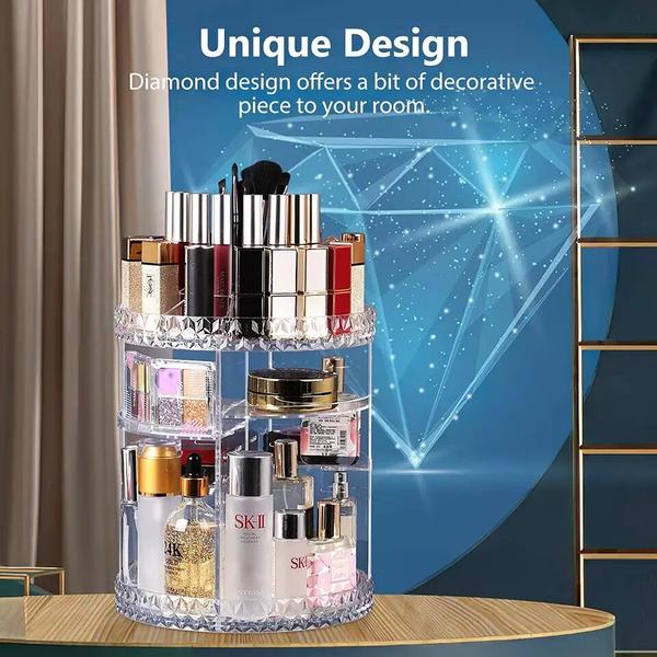 Organizador De Cosmético Maquiagem Acrílico Giratório 360º G - Totestore Imagem de Organizador De Cosmético Maquiagem Acrílico Giratório 360º G