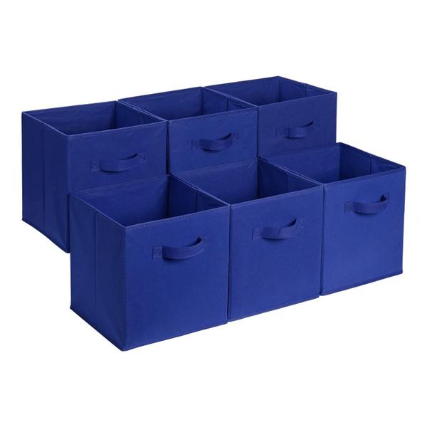 Imagem de Organizador de cubos de armazenamento Amazon Basics azul marinho 33x33x33cm