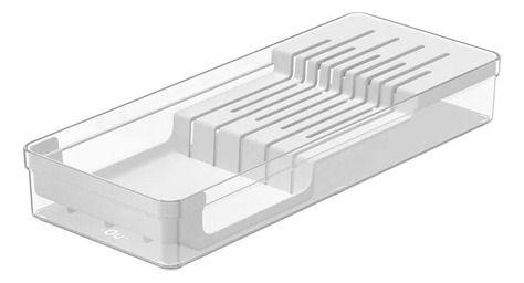 Imagem de Organizador De Facas Clear 37,5 X 15 X 5,6 Cm Branco Fechado