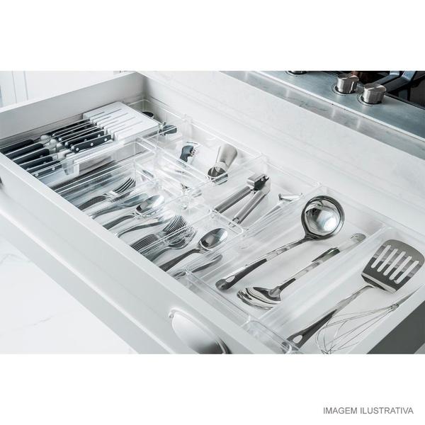 Imagem de Organizador de Facas e Talheres Clear OU 37,5x30x5,6 cm Branco