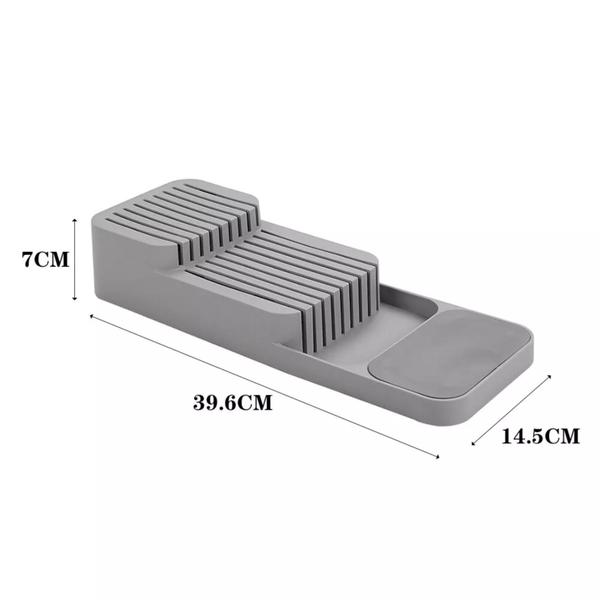 Imagem de Organizador de Facas para Gavetas 9 Suportes Cinza Maxx