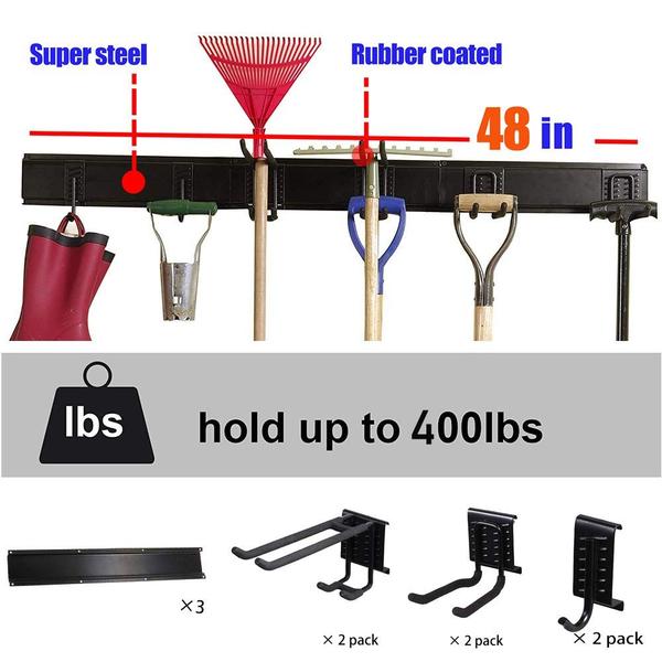 Organizador de ferramentas de garagem Ultrawall 122 cm Suporte de parede 180 kg Imagem de Organizador de ferramentas de garagem Ultrawall 122 cm Suporte de parede 180 kg