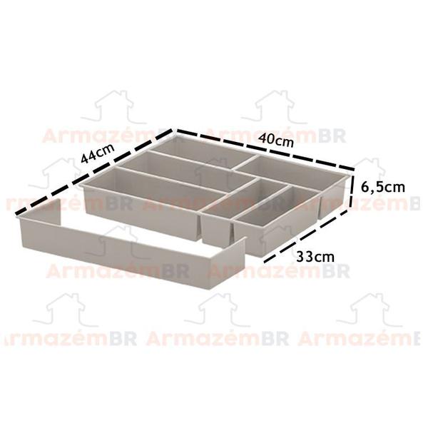 Imagem de Organizador De Gaveta Extensível Divisor Talheres Utensílios 40x33x6,5cm - Paramount