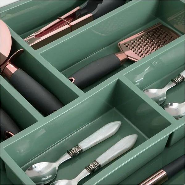 Imagem de Organizador De Gaveta Extensível Divisor Talheres Utensílios 40x33x6,5cm - Paramount