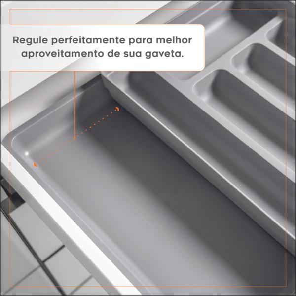 Imagem de Organizador de gaveta porta talheres utensílios expansível