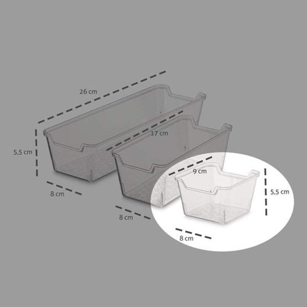Imagem de Organizador de Gaveta Transparente Diversos Tamanhos Uz
