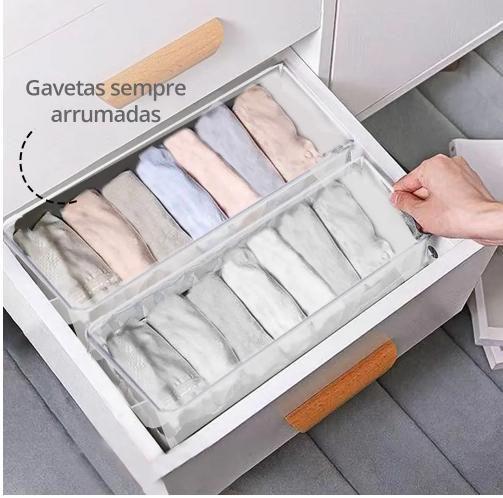 Imagem de Organizador de Gavetas Multiuso Transparente Dimensões: Alt.: 5,2cm x Larg.: 30cm x Profundidade: 8cm