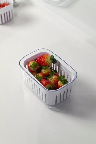 Imagem de Organizador De Geladeira Cear Fresh 0,65l Com Cesto Frutas