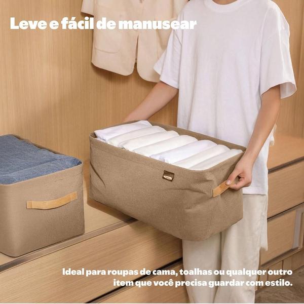 Imagem de Organizador De Guarda Roupa Cesto Multiuso Dobrável