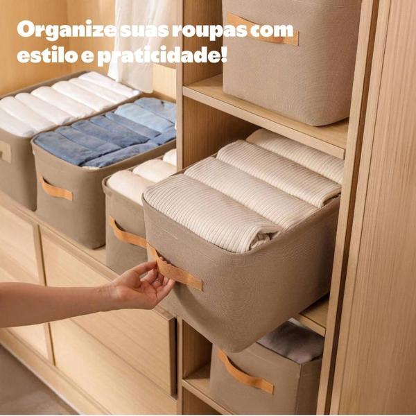 Imagem de Organizador De Guarda Roupa Cesto Multiuso Dobrável