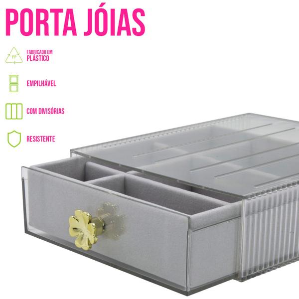 Imagem de Organizador De Joias Acrilico Brincos Colares Joias Biju