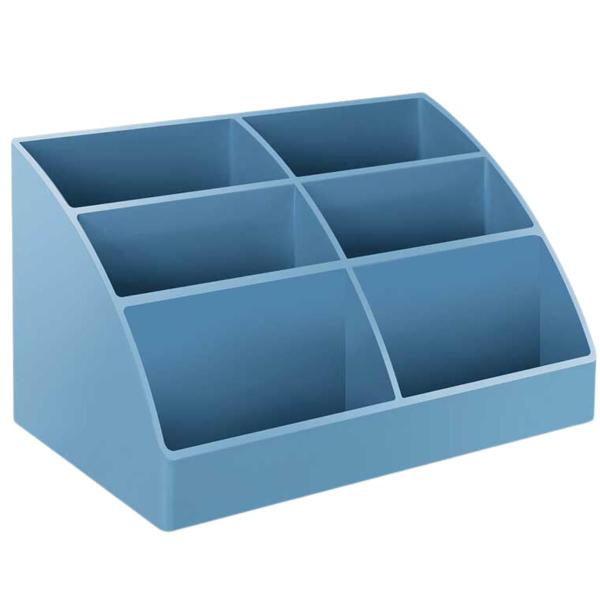 Imagem de Organizador de mesa easy com 6 divisórias azul acrimet