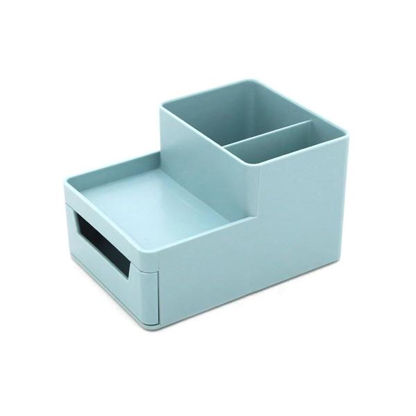 Imagem de Organizador de Mesa Le Retangular Azul Pastel Tamanho Pequeno 15,5x11x9,5cm