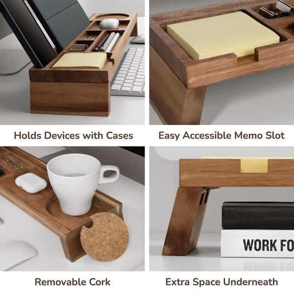 Imagem de Organizador de mesa NAUMOO Natural Wood Multicompartiment