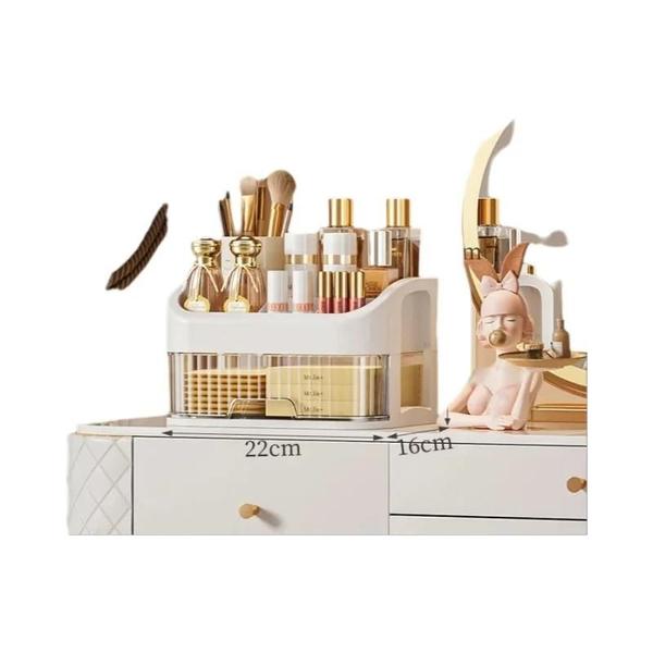 Organizador De Mesa Para Cosméticos, Caixa De Armazenamento À Prova De Poeira, Rack De Est... Organizador De Mesa Para Cosméticos, Caixa De Armazenamento À Prova De Poeira, Rack De Est...