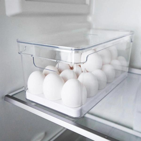 Imagem de Organizador de Ovos 36 Unidades Clear Fresh Transparente e Branco Ou