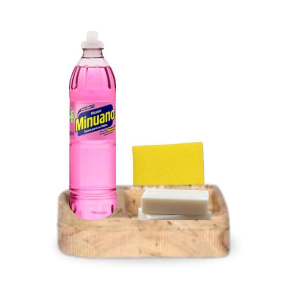 Organizador De Pia Com Suporte Porta Esponja Detergente e Sabão - Micromax Imagem de Organizador De Pia Com Suporte Porta Esponja Detergente e Sabão