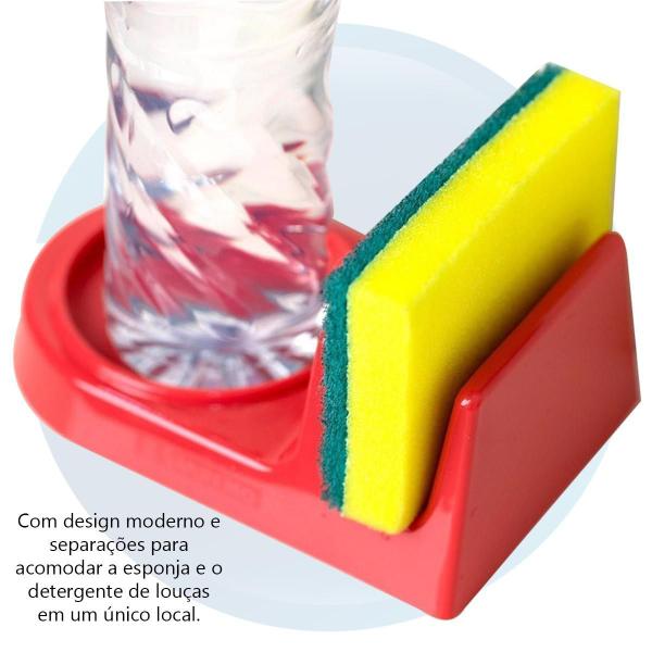 Organizador De Pia Porta Detergente Esponja Compacto Sanremo Imagem de Organizador De Pia Porta Detergente Esponja Compacto Sanremo