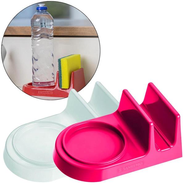 Organizador De Pia Porta Detergente Esponja Compacto Sanremo Imagem de Organizador De Pia Porta Detergente Esponja Compacto Sanremo
