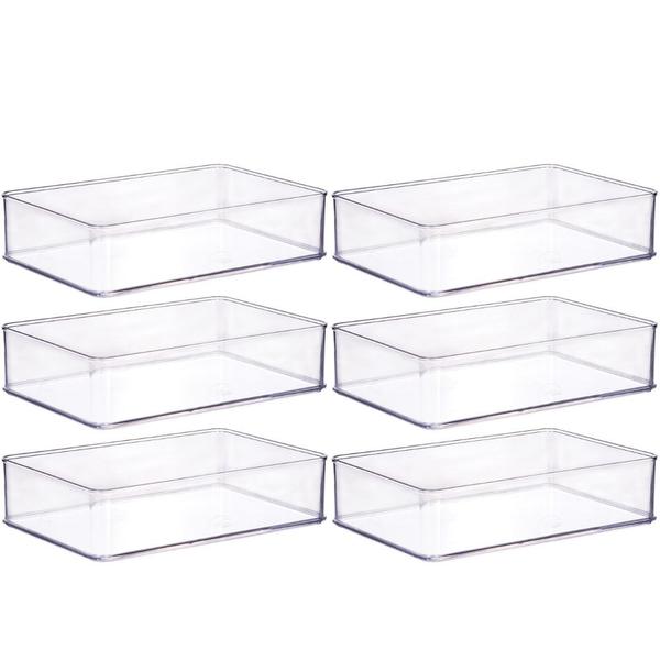 Imagem de Organizador de plástico acrílico 21,9 x 14,6 x 5,45 cm H1 6 unidades Plasutil ref.15450