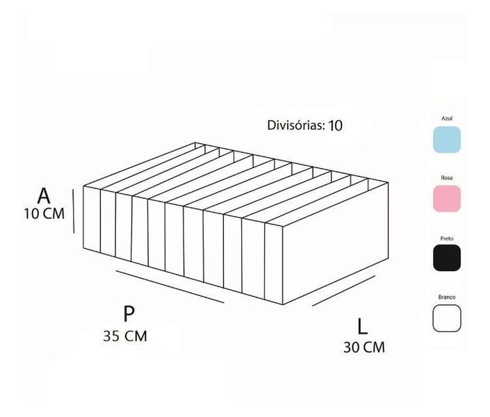Imagem de Organizador de Rasteirinhas Transparente e Branco 10 Nichos