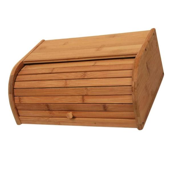 Imagem de Organizador de recipientes para alimentos de cozinha de madeira Bread Box Wokex